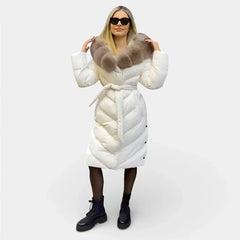 Caris – Elegant Winter Jacket with Faux Fur Collar