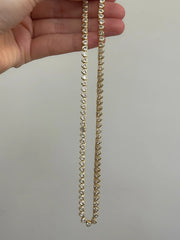 Heart Tennis Necklace Bezel Design