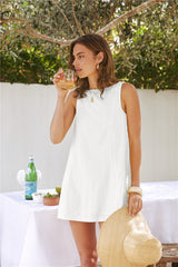 Down the Coast Mini Dress White