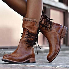 Anita - Stylish Leather Booties