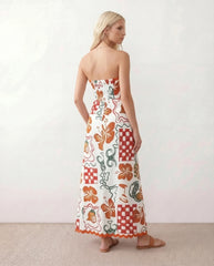 Delia Strapless Low Back Maxi Dress
