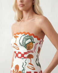 Delia Strapless Low Back Maxi Dress