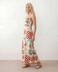 Delia Strapless Low Back Maxi Dress