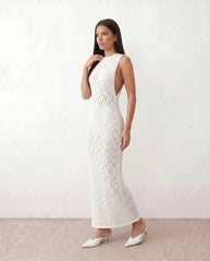 Delilah Openwork Fitted Maxi Dress