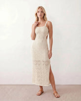 Aster Crochet Spaghetti Strap Maxi Dress