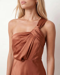 Aura Glossy Slip Maxi Dress