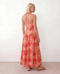 Veda Spaghetti Strap Low Back Maxi Dress