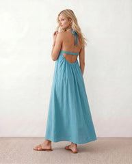 Mira Halter Backless Maxi Dress