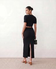 Esme Ribbed Fitted Maxi Dress