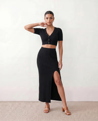 Esme Ribbed Fitted Maxi Dress