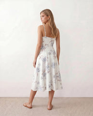 Talia Spaghetti Strap Floral Midi Dress