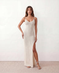 Flora Openwork Spaghetti Strap Maxi Dress