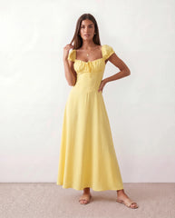 Halle Sweetheart Low Back Maxi Dress