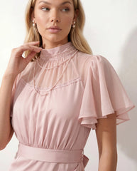 Zoe Glossy Open Back Maxi Dress