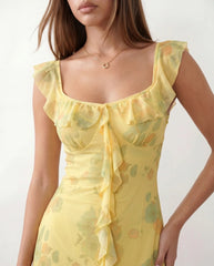 Thea Low Back Floral Midi Dress