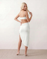 Freya Spaghetti Strap Backless Midi Dress