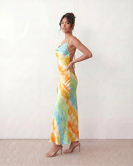 Livia Silk Glossy Maxi Dress