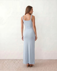 Liora Ribbed Spaghetti Strap Maxi Dress