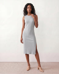 Raina Ribbed Fitted Midi Dress