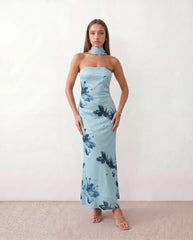 Diana Satin Strapless Maxi Dress