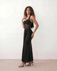 Micaela Mermaid Halter Maxi Dress