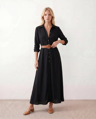 Julieta Button Front Maxi Dress