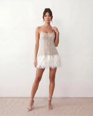 Mariela Sequined Spaghetti Strap Mini Dress