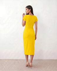 Eugenia Draped Midi Dress