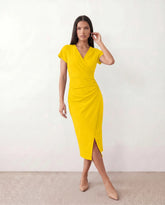 Eugenia Draped Midi Dress