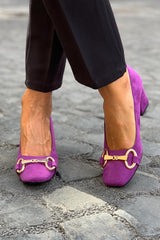 Alvessa | Colorful sandals with square toe and decorative block heel strap