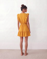 Marita Ruffle Detail Mini Dress