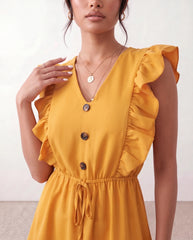 Marita Ruffle Detail Mini Dress
