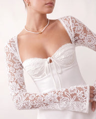 Joaquina Lace Sweetheart Mini Dress