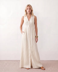 Luna Button Front Maxi Dress
