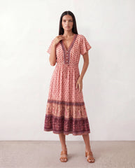 Varvara Floral A-Line Midi Dress