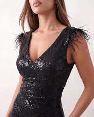 Silvana Sequined Mermaid Maxi Dress