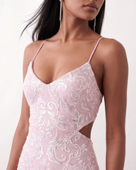 Siegrun Sequined Spaghetti Strap Mini Dress