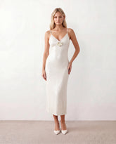 Malena Sequined Spaghetti Strap Midi Dress