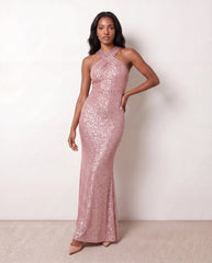 Laureen Sequined Mermaid Maxi Dress