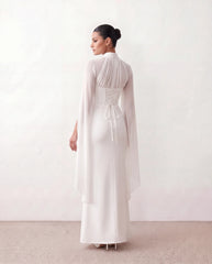 Siofra Glossy Lace-Up Maxi Dress