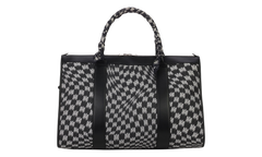 Wavy Houndstooth Weekender Bag Black AW23MAW001 001