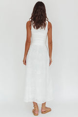 Dalayla Sleeveless Eyelet Maxi Dress White