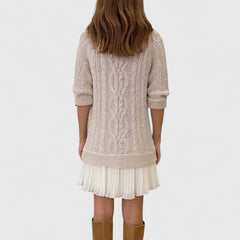 AMARA – CABLE KNIT SWEATER DRESS