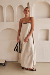 Amber | Women's Spaghetti Strap Maxi Wedding Guest Dress