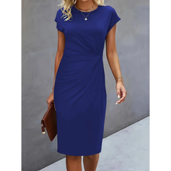 Anouk - Short sleeve formal midi dress for women