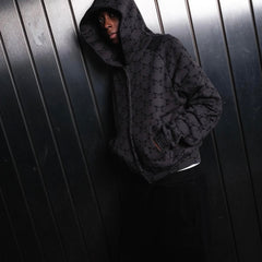 MERTRA Monogram Hoodie Dark Grey