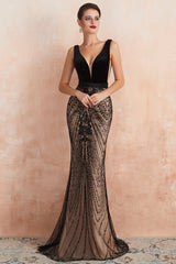 Black Sequins Mermaid Dress