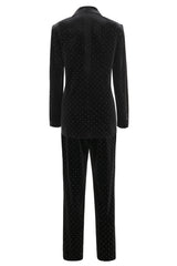 Black Bots Pockets 2 Pieces Women's Suits