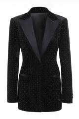 Black Bots Pockets 2 Pieces Women's Suits
