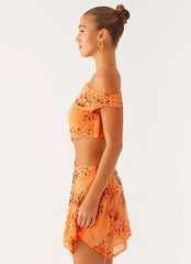 Aletta Sequin Mini Dress - Orange